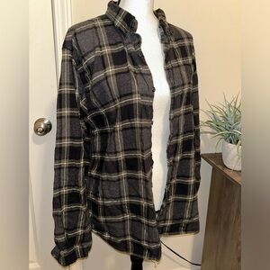 Vintage Grey and brown great Northwest flannel button down top